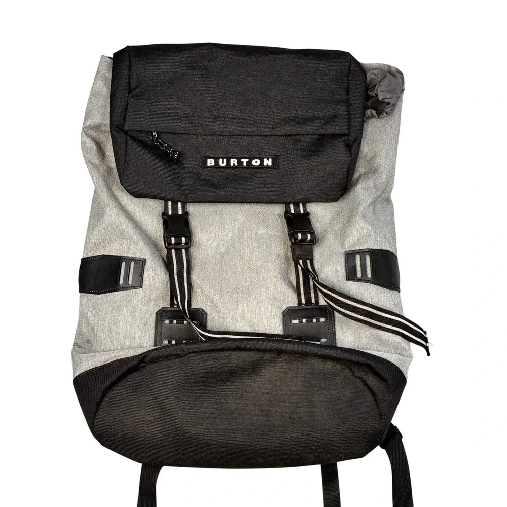 Burton Rucksack‎ Backpack Grey Heather Black Hiking Commuter Bag Padded Laptop